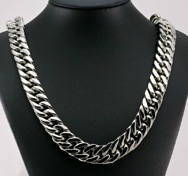 new style cool men jewelry 15mm 24'' huge large stainless steel heavy chunky curb link necklace chain for xmas / holiday gifts, Silver
new style cool men jewelry 15mm 24'' huge large stainless steel heavy chunky curb link necklace chain for xmas / holiday gifts, Silver