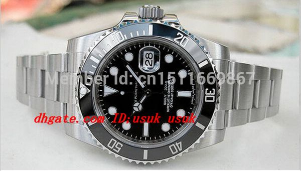 men's watch luxury wristwatch sapphire no-date 16610 116610 40mm ceramic black bezel dial automatic watches, Slivery;brown
men's watch luxury wristwatch sapphire no-date 16610 116610 40mm ceramic black bezel dial automatic watches, Slivery;brown