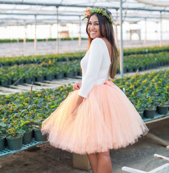 Персик Short Tutu Bridesmiad платье девушка юбка Линия Sheer тюль Женщина платье 2016 Популярны
Персик Short Tutu Bridesmiad платье девушка юбка Линия Sheer тюль Женщина платье 2016 Популярны