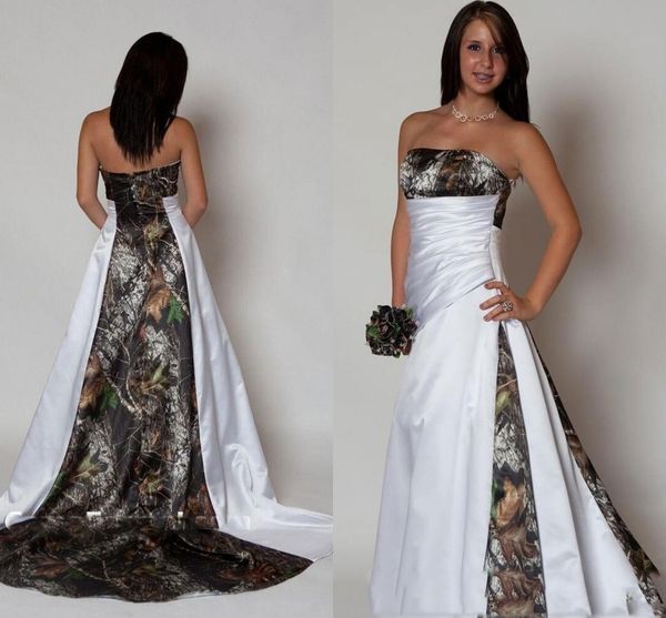 elegant plus size camo wedding dresses 2018 real tree stain a-line bridal gowns vestidos draped ruffes de novia vintage long wedding gowns, White
elegant plus size camo wedding dresses 2018 real tree stain a-line bridal gowns vestidos draped ruffes de novia vintage long wedding gowns, White