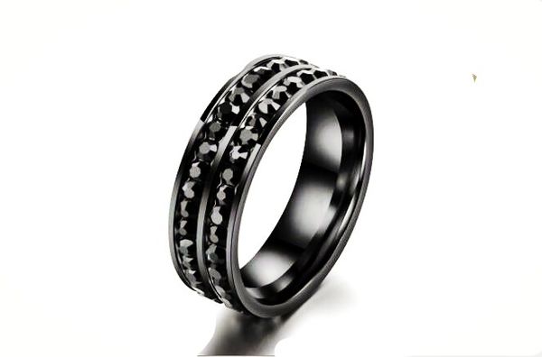 european and american fashion models 6mm titanium steel double row diamond jewelry black men's rings, Golden;silver
european and american fashion models 6mm titanium steel double row diamond jewelry black men's rings, Golden;silver