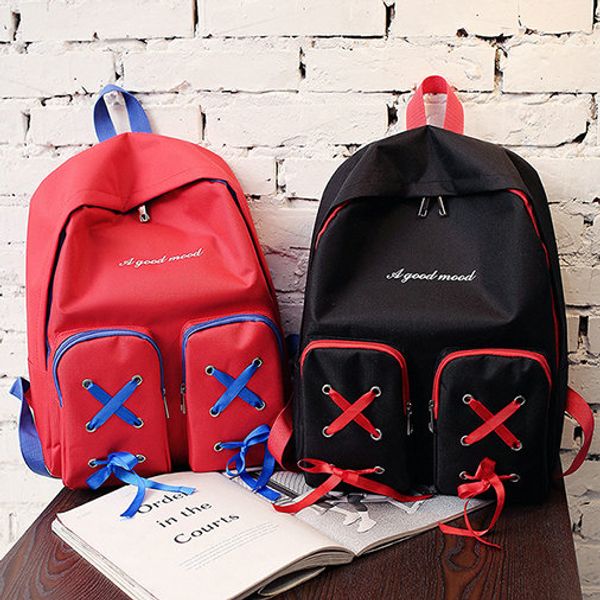 a good mood backpack string bowknot day pack lace riband school bag leisure packsack quality rucksack sport schoolbag outdoor daypack
a good mood backpack string bowknot day pack lace riband school bag leisure packsack quality rucksack sport schoolbag outdoor daypack