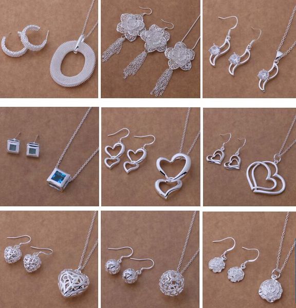 mixed fashion jewelry set 925 silver necklace & earrings for women to send his girlfriend / wife gifts 9set/lot 1466, Black
mixed fashion jewelry set 925 silver necklace & earrings for women to send his girlfriend / wife gifts 9set/lot 1466, Black