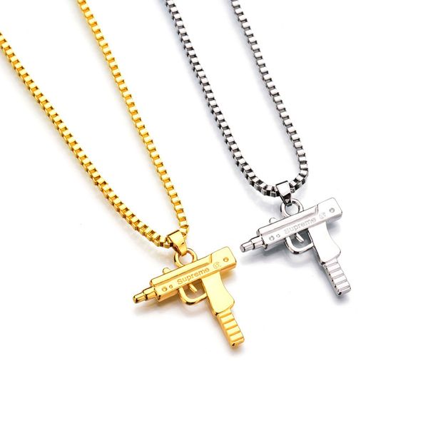 Hip Hop necklace carved Gun Shaped Gold bullion plug Pendant Gold over Silver chain necklaces For Mens husband Hiphop Jewelry Gift
Hip Hop necklace carved Gun Shaped Gold bullion plug Pendant Gold over Silver chain necklaces For Mens husband Hiphop Jewelry Gift