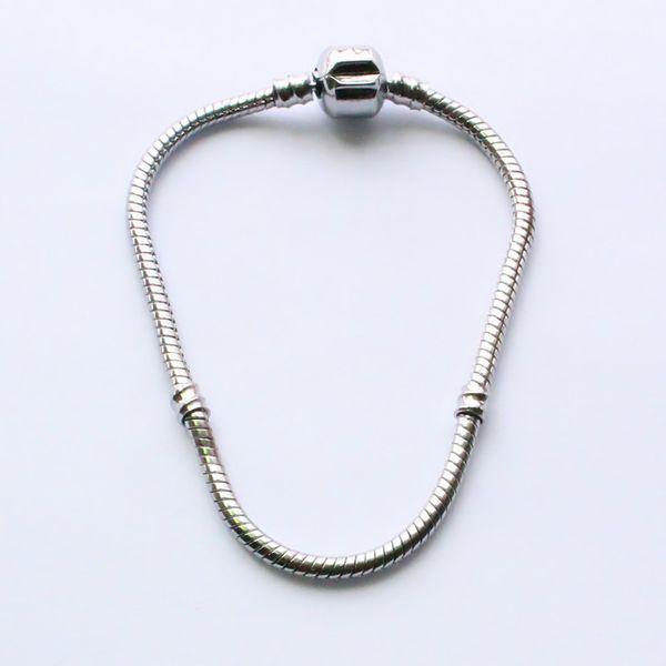 

Продвижение медным покрытием Серебряный винт голый браслет ручной цепи подходит Eurpean бисер подвески 17-21 см длина ожерелье