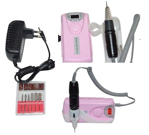 

wholesale-2015new 30000rpm 35w electric file buffer bits machine set electric nail art drill manicure pedicure nails tool kit