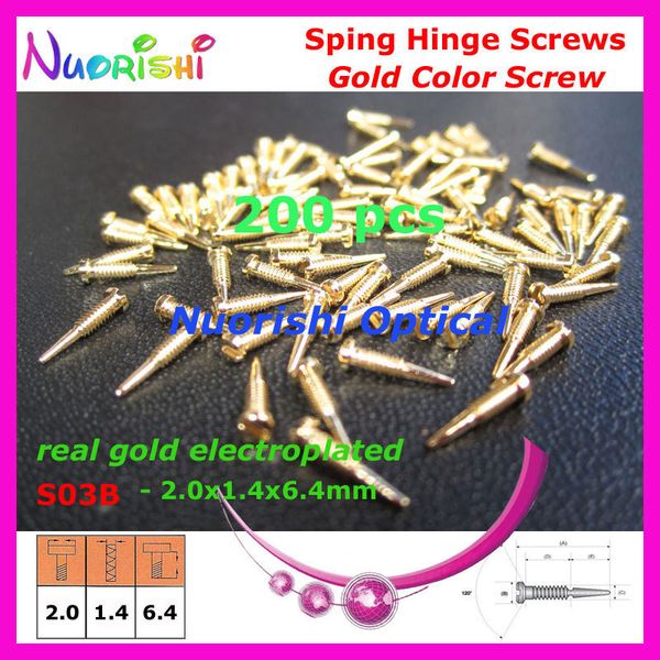 wholesale- 500pcs or 200pcs gold electroplating sunglasses eyeglasses eyewear glasses spring hinge screws s03b 2.0x1.4x64mm small package, Silver
wholesale- 500pcs or 200pcs gold electroplating sunglasses eyeglasses eyewear glasses spring hinge screws s03b 2.0x1.4x64mm small package, Silver