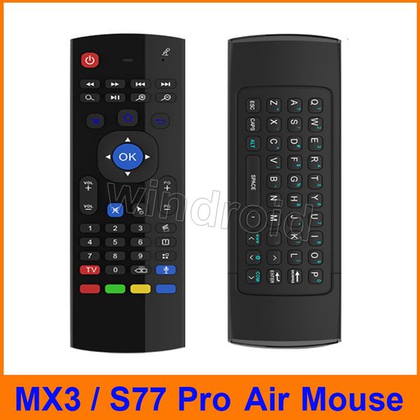 S77 pro 2.4 ГГц Беспроводная MX3 мини QWERTY клавиатура с микрофоном Voice IR Режим обучения Fly
S77 pro 2.4 ГГц Беспроводная MX3 мини QWERTY клавиатура с микрофоном Voice IR Режим обучения Fly