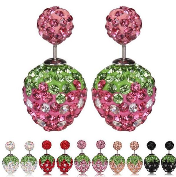 sweet strawberry double sided stud earrings women lady crystal rhinestone earrings fashion fine jewelry perfect gift dc24, Golden;silver
sweet strawberry double sided stud earrings women lady crystal rhinestone earrings fashion fine jewelry perfect gift dc24, Golden;silver