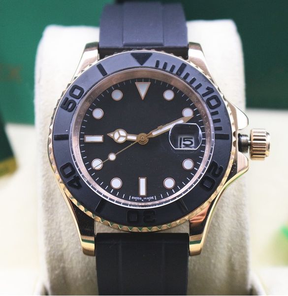 40mm black dial 18k rose gold bezel mens automatic machinery watch 116655 limited edition rubber men's sport wrist watches, Slivery;brown
40mm black dial 18k rose gold bezel mens automatic machinery watch 116655 limited edition rubber men's sport wrist watches, Slivery;brown