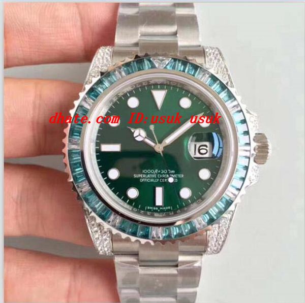 luxury watches automatic green diamond bezel 2836 auto date men 116610 dive sport watches water resistant, Slivery;brown
luxury watches automatic green diamond bezel 2836 auto date men 116610 dive sport watches water resistant, Slivery;brown