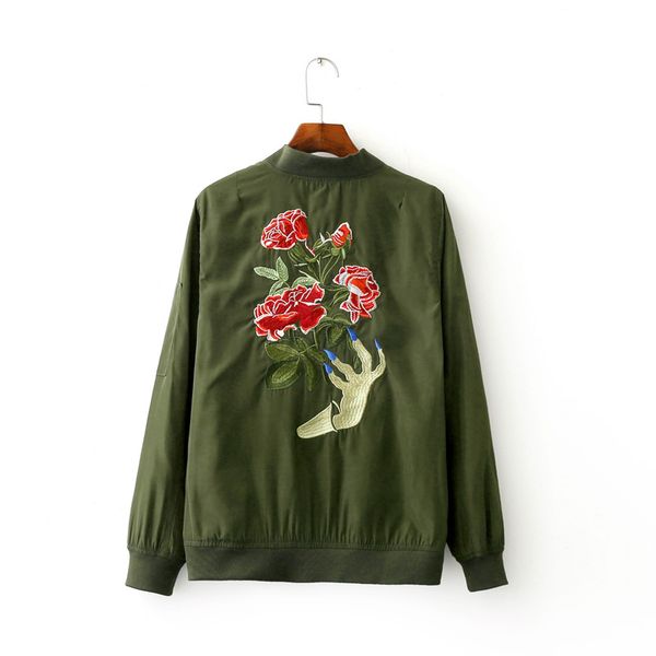wholesale- women floral hand embroidery bomber jacket zipper pockets punk flight jackets ladies casual coat outwear chaqueta capa ct1286, Black;brown
wholesale- women floral hand embroidery bomber jacket zipper pockets punk flight jackets ladies casual coat outwear chaqueta capa ct1286, Black;brown