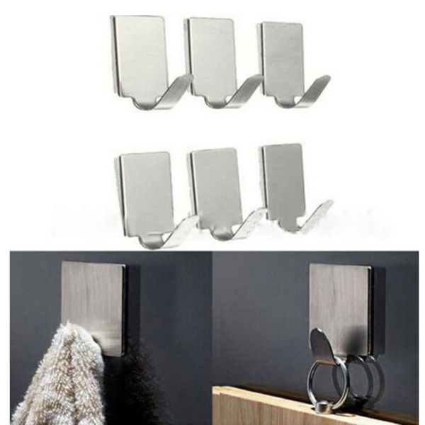 wholesale- 6pcs stainless steel self home kitchen wall door holder hook hanger hanging coat hooks wholesale
wholesale- 6pcs stainless steel self home kitchen wall door holder hook hanger hanging coat hooks wholesale