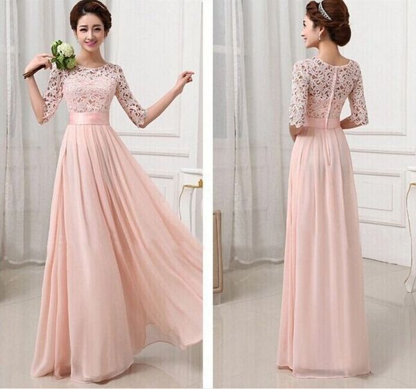 2014 fashion women cute dress half lace sleeve chiffon hollow out maxi evening party long dress kf274 s l plus size, Black;gray
2014 fashion women cute dress half lace sleeve chiffon hollow out maxi evening party long dress kf274 s l plus size, Black;gray
