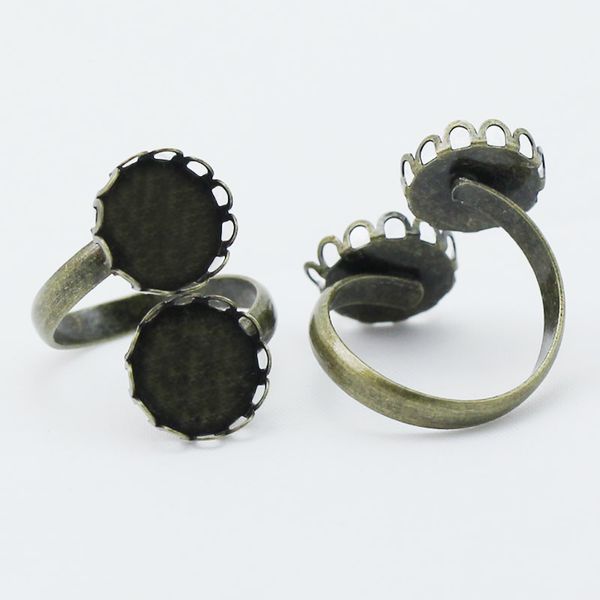 beadsnice brass bezel ring base lace edge with two 12mm round cabochon setting adjustable ring blanks for costume jewellery id 27040, Slivery;crystal
beadsnice brass bezel ring base lace edge with two 12mm round cabochon setting adjustable ring blanks for costume jewellery id 27040, Slivery;crystal