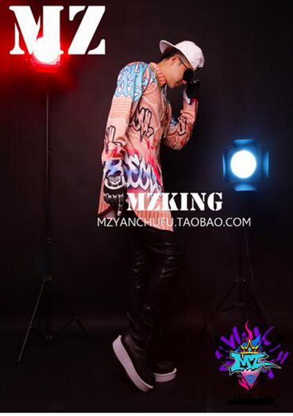 male singer fashionable nightclub in europe and the runway looks graffiti hip hop long elastic shirt costumes. s - 6 xl, Black;red
male singer fashionable nightclub in europe and the runway looks graffiti hip hop long elastic shirt costumes. s - 6 xl, Black;red