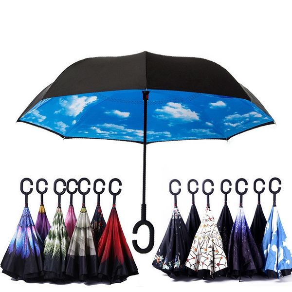windproof reverse folding double layer inverted umbrella self stand inside out rain protection c hook hands for car ib470
windproof reverse folding double layer inverted umbrella self stand inside out rain protection c hook hands for car ib470