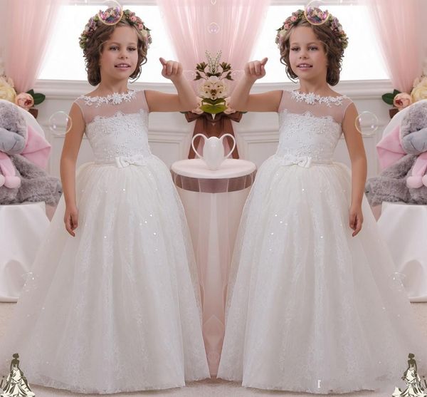 white christmas flower girl dresses sequins lace ball gowns for wedding ruched lovely bow sash fluffy custom made girl pageant dress, White;blue
white christmas flower girl dresses sequins lace ball gowns for wedding ruched lovely bow sash fluffy custom made girl pageant dress, White;blue