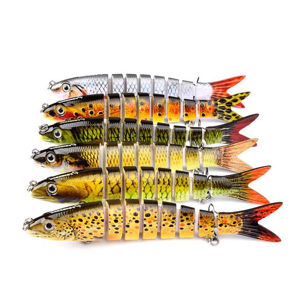 high quanlity brand deep swimming wobbler bass fishing bait 13.5cm 19g 12colors 8 segments laser lure hooks
high quanlity brand deep swimming wobbler bass fishing bait 13.5cm 19g 12colors 8 segments laser lure hooks