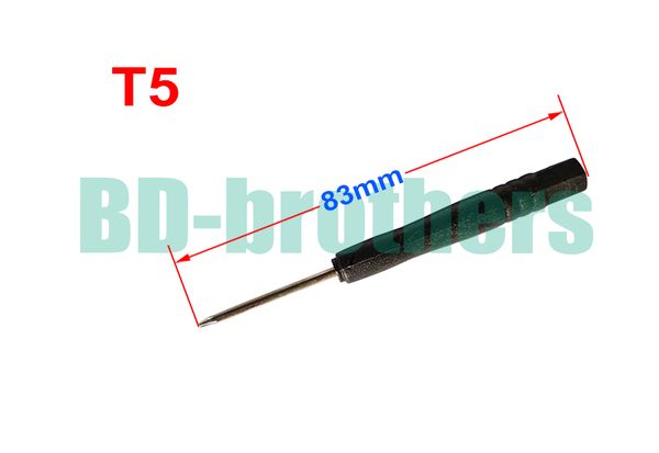 83mm Black T5 Crewdriver Torx Crew Driver Open Tool For Hard Di K Circuit Board Phone Opening Repair 7000pc Lot