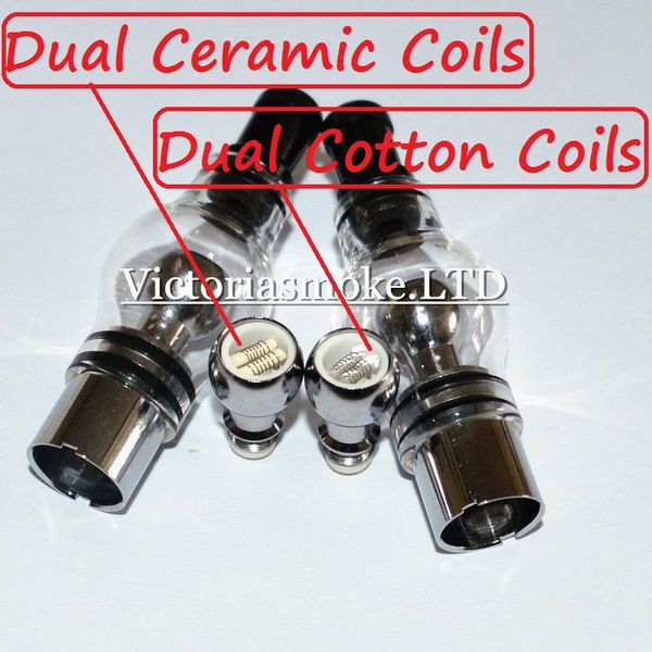 Newest Coils Glass Globe Atomizer with Glass mouthpieces dual ceramic rod coil for glass globe vaporizer Glass Wax Atomizer Ecigs E Cigarett
Newest Coils Glass Globe Atomizer with Glass mouthpieces dual ceramic rod coil for glass globe vaporizer Glass Wax Atomizer Ecigs E Cigarett