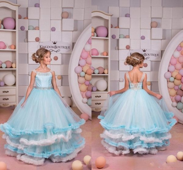 2018 Ruffle Princess Girls Pageant Dresses White And Blue Beads Lace Up Back Flower Girl Dress Beautiful Ball Gown Girls Dresses Christmas
2018 Ruffle Princess Girls Pageant Dresses White And Blue Beads Lace Up Back Flower Girl Dress Beautiful Ball Gown Girls Dresses Christmas