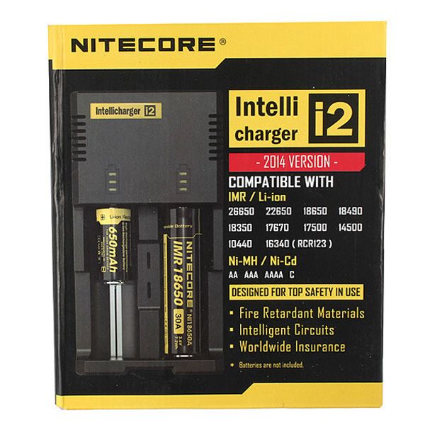 

Nitecore I2 универсальный зарядное устройство fit 18350 18650 14500 26650 E сигареты моды батарея Multi функция Intellicharger DHL Fedex