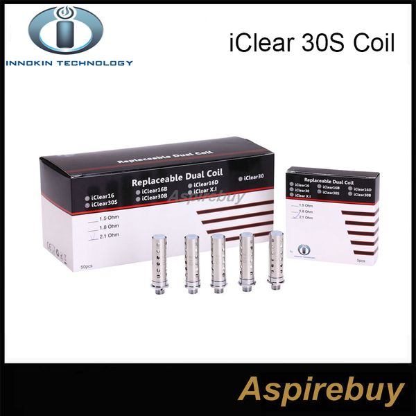 Оригинальные головки катушки Innokin для Iclear 30s Clearomizer замена двойной катушки головки 1.5 ohm и 2.1 ohm
Оригинальные головки катушки Innokin для Iclear 30s Clearomizer замена двойной катушки головки 1.5 ohm и 2.1 ohm