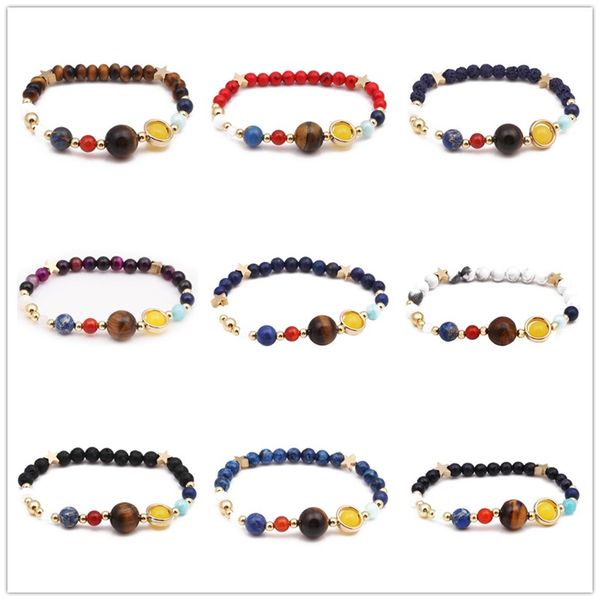 fashion galaxy the eight planets in the solar system guardian star natural stone lava turquoise beads bracelet bangle for women & men, Golden;silver
fashion galaxy the eight planets in the solar system guardian star natural stone lava turquoise beads bracelet bangle for women & men, Golden;silver
