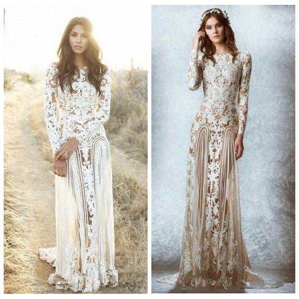 Stunning zuhair murad lace applique vintage wedding dre e long leeve court train beach country bridal gown a line wedding dre
Stunning zuhair murad lace applique vintage wedding dre e long leeve court train beach country bridal gown a line wedding dre