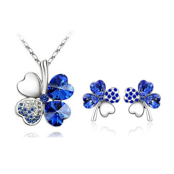 fashion popular earring necklace sets for women designer jewelry four-leaf clover design wedding necklace and earring set 9554, Silver
fashion popular earring necklace sets for women designer jewelry four-leaf clover design wedding necklace and earring set 9554, Silver