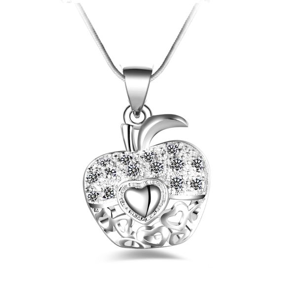 fashion 925 silver apple with white diamond jewelry 925 silver necklace valentine's day holiday gifts 1695
fashion 925 silver apple with white diamond jewelry 925 silver necklace valentine's day holiday gifts 1695