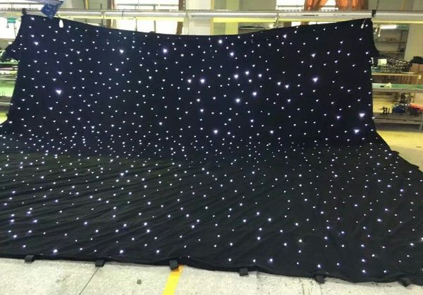 Image of led star curtain 3mx8m wedding backdrop stage background cloth with multi controller dmx function LLFA