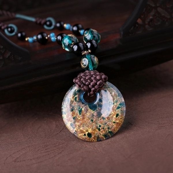 original national style sweater chain necklace long glass pendant accessories can be customized, Silver
original national style sweater chain necklace long glass pendant accessories can be customized, Silver