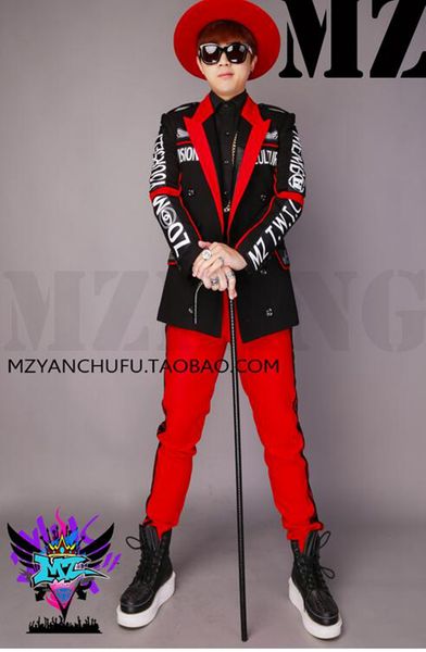 male singer nightclub fashion runway looks red and black letter matching double-breasted grinding a mao suit costumes. s - 6 xl, Black;red
male singer nightclub fashion runway looks red and black letter matching double-breasted grinding a mao suit costumes. s - 6 xl, Black;red