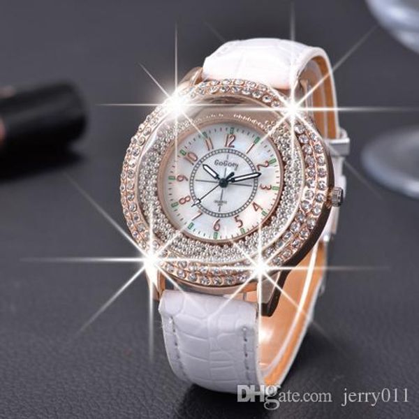 GOGOEY 2016 New Fashion Ladies Leather Crystal Diamond Rhinestone Watches Women Beauty Dress Quartz Wristwatch Hours Reloj Mujer
GOGOEY 2016 New Fashion Ladies Leather Crystal Diamond Rhinestone Watches Women Beauty Dress Quartz Wristwatch Hours Reloj Mujer
