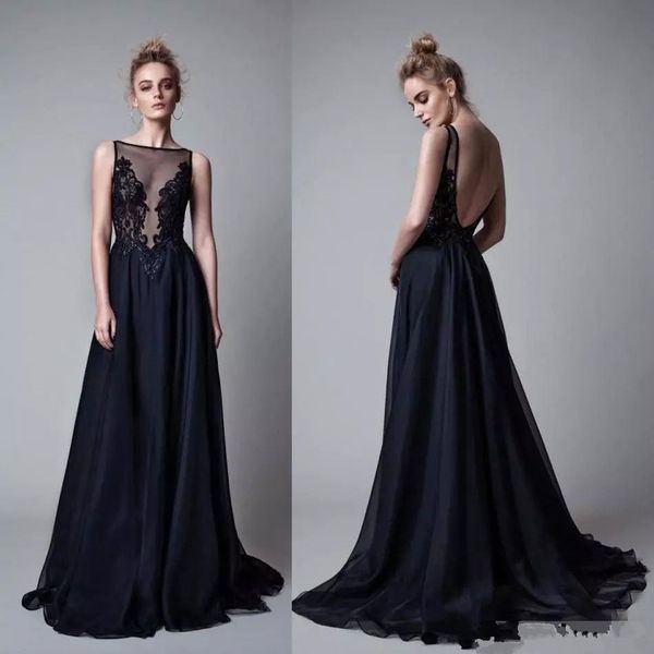 berta prom dresses dark navy backless lace formal dress sleeveless bateau neckline long party evening gowns, Black;red
berta prom dresses dark navy backless lace formal dress sleeveless bateau neckline long party evening gowns, Black;red