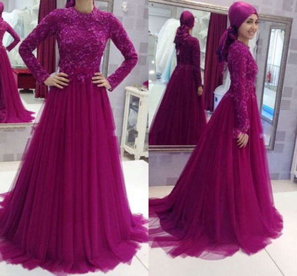long sleeve purple lace evening dresses muslim style with high neck robe de soiree elegant party prom gowns 2016 design, Black;red
long sleeve purple lace evening dresses muslim style with high neck robe de soiree elegant party prom gowns 2016 design, Black;red