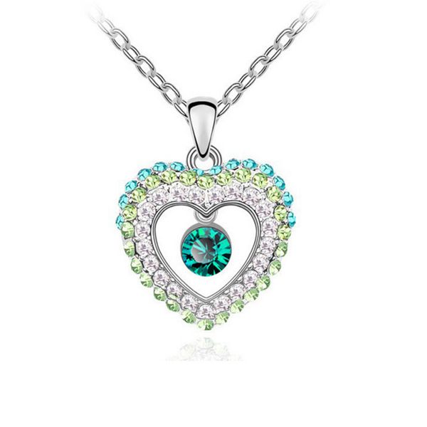 love heart crystal pendant necklace austrian crystal necklace full rhinestone women fashion jewelry 8021, Silver
love heart crystal pendant necklace austrian crystal necklace full rhinestone women fashion jewelry 8021, Silver