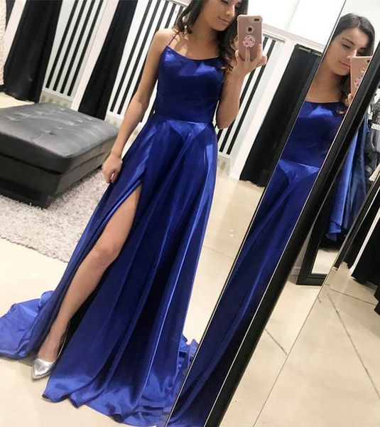 selling royal blue criss cross long prom dresses evening dresses in stock for women with split side, Red
selling royal blue criss cross long prom dresses evening dresses in stock for women with split side, Red
