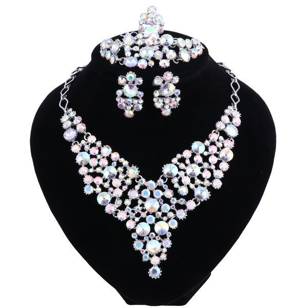 fashion trendy nigerian wedding african beads jewelry sets crystal necklace earrings set party wedding dubai jewelry set, Black
fashion trendy nigerian wedding african beads jewelry sets crystal necklace earrings set party wedding dubai jewelry set, Black