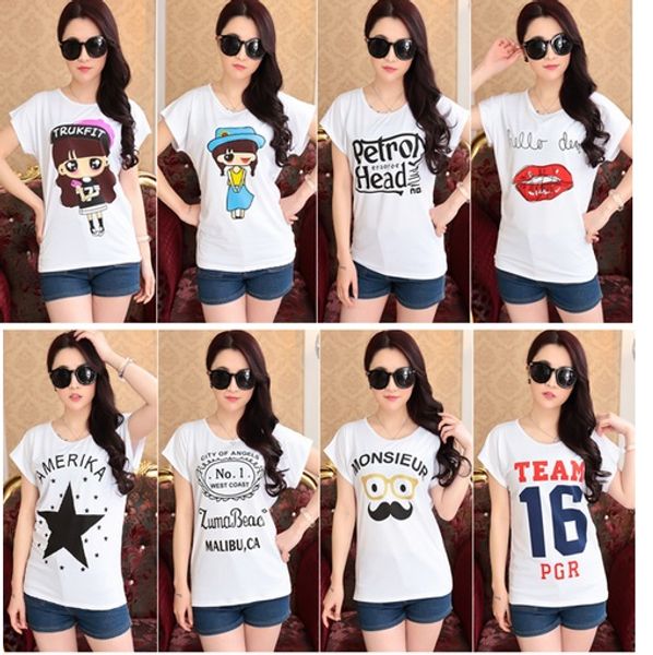 Новые удобные женщины хлопок с коротким рукавом футболки O шеи Мода Спорт Повседневная летние топы DK780HP 
Новые удобные женщины хлопок с коротким рукавом футболки O шеи Мода Спорт Повседневная летние топы DK780HP