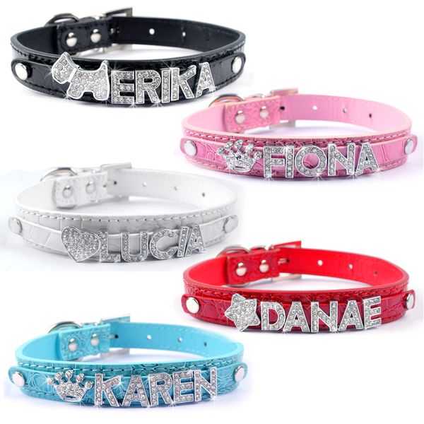 20pcs Full Colours Personalized DIY Dog Collars for Pet Customed Cheap Gatro Skin Dog Collars M S L