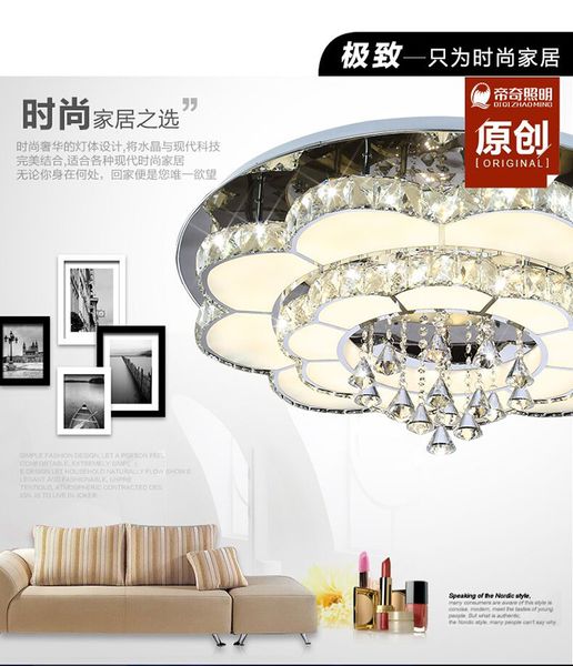 new design modern brilliant generous round stainless steel crystal led chandelier ceiling light fixture , dia 800mm
new design modern brilliant generous round stainless steel crystal led chandelier ceiling light fixture , dia 800mm