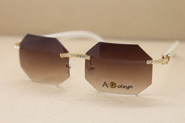 rimless polygon sunglasses t8307002 big diamond white buffalo horn glasses limited edition glasses fashion brand frame size:57-18-140mm, White;black
rimless polygon sunglasses t8307002 big diamond white buffalo horn glasses limited edition glasses fashion brand frame size:57-18-140mm, White;black