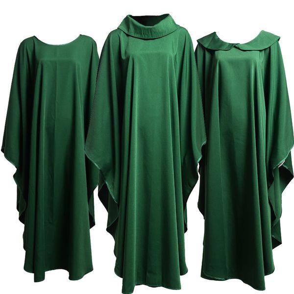 holy church clergy priests solid green chasuble altar server mass vestment 3 styles religions formal robe, Black;red
holy church clergy priests solid green chasuble altar server mass vestment 3 styles religions formal robe, Black;red