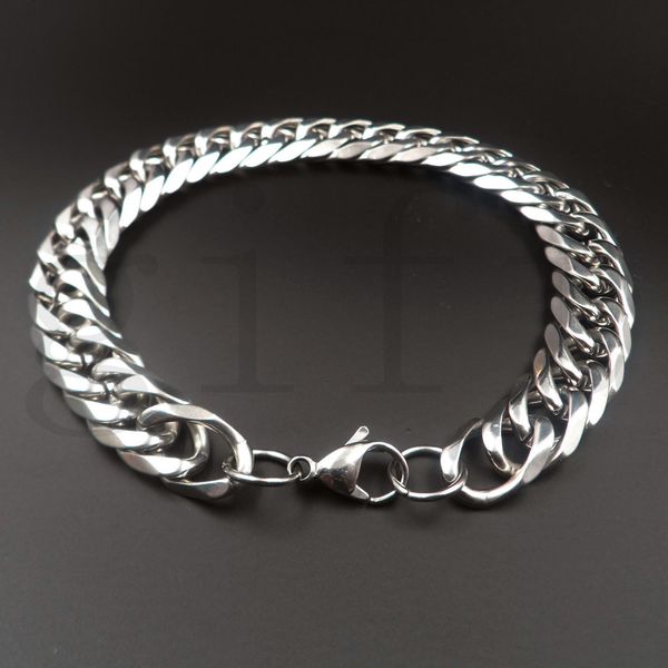 fashion women bracelet stainless steel cuban chain hip-hop music knight charm, Black
fashion women bracelet stainless steel cuban chain hip-hop music knight charm, Black