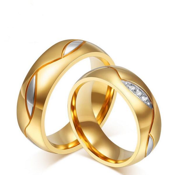 fashion jewelry never fade 18k gold plated 316l stainless steel ring titanium steel engagement wedding ring valentines gift, Silver
fashion jewelry never fade 18k gold plated 316l stainless steel ring titanium steel engagement wedding ring valentines gift, Silver