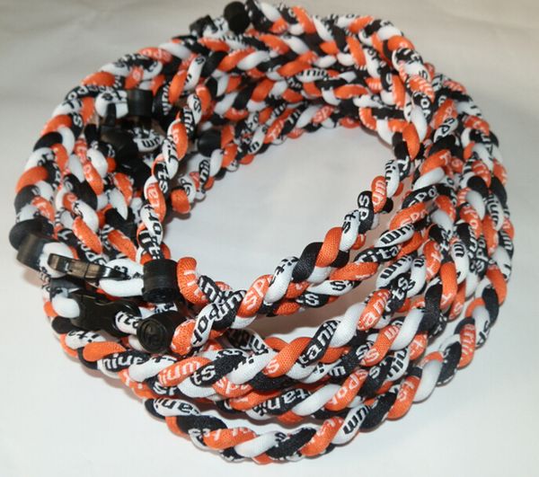 3 ropes tornado braided titanium necklace baseball football Germanium&Titanium many colors size 18" 20" 22"
3 ropes tornado braided titanium necklace baseball football Germanium&Titanium many colors size 18" 20" 22"