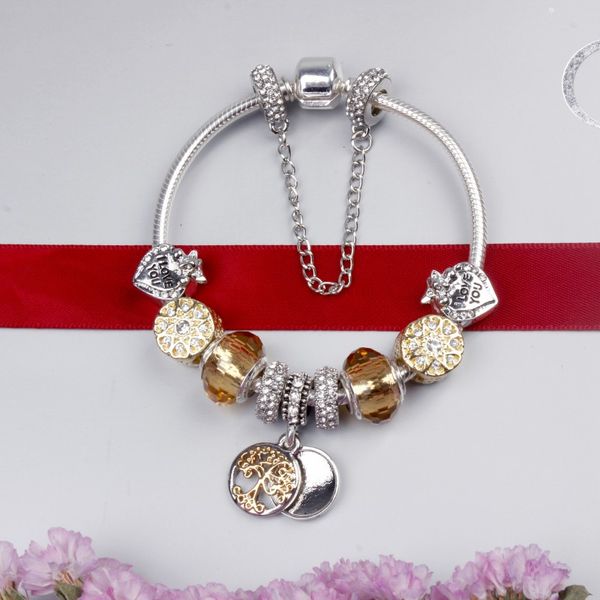 18cm vogue fashion tree of life pendants pandaora styles bead bracelet & bangles yellow rhinestone diy charm bracelet for gift d189s, Golden;silver
18cm vogue fashion tree of life pendants pandaora styles bead bracelet & bangles yellow rhinestone diy charm bracelet for gift d189s, Golden;silver